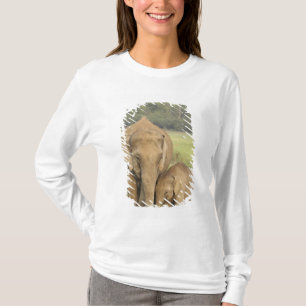 Indelefant / Asiatischer Elefant und Jungtier, Cor T-Shirt
