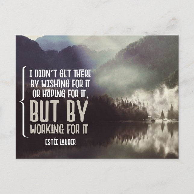 Indem sie für sie arbeiten postkarte (Vorderseite)