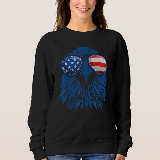 Independence Day American Flag Eagle 4th Of July Sweatshirt (Vorderseite)