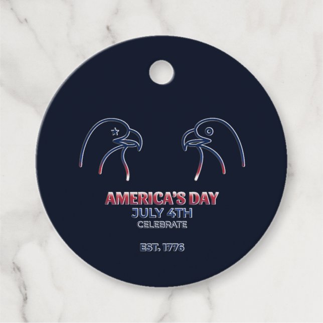 Independence Day / Día de la Independencia 2026 Geschenkanhänger (Vorderseite)