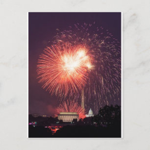 Independence Day Fireworks over Washington DC Postkarte