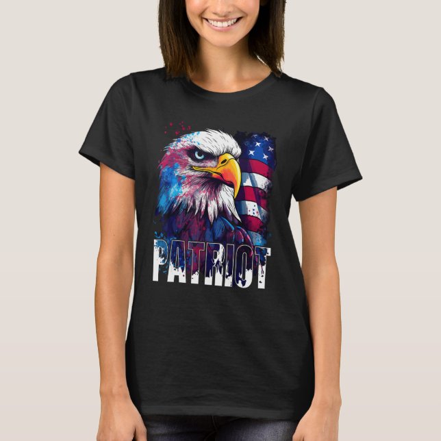 Independence Day Patriotic 4th July Eagle USA Amer T-Shirt (Vorderseite)