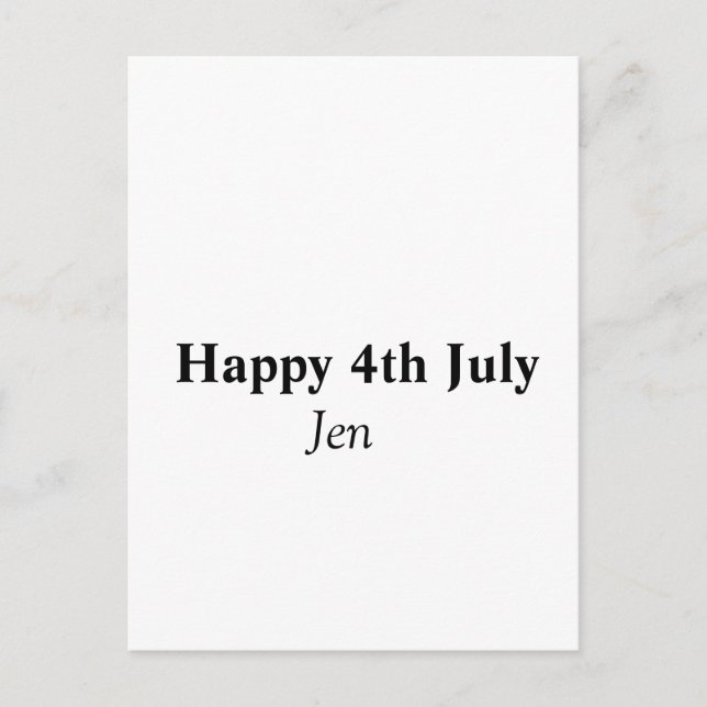 independence dayadd your name text image editable  postkarte (Vorderseite)