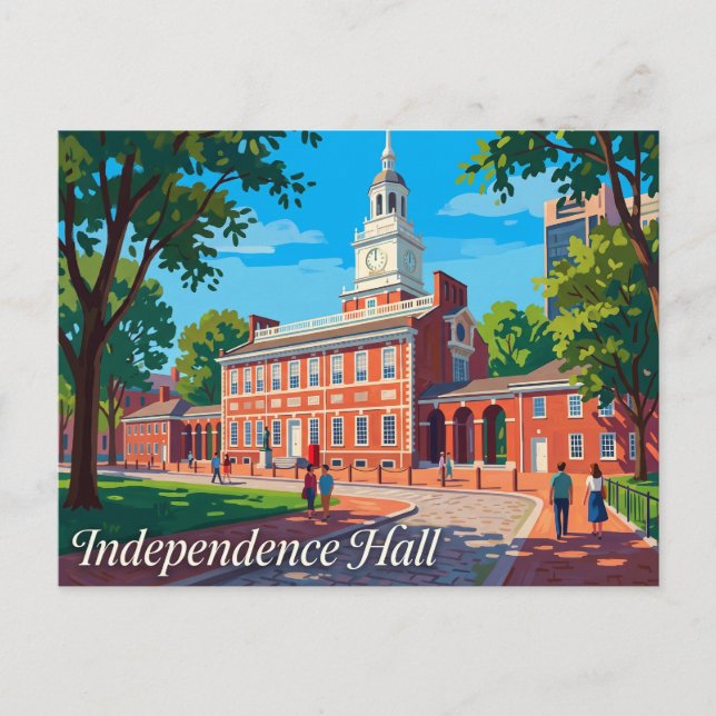 Independence Hall USA Postkarte (Vorderseite)