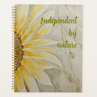 Independent by nature journal sunflower planer