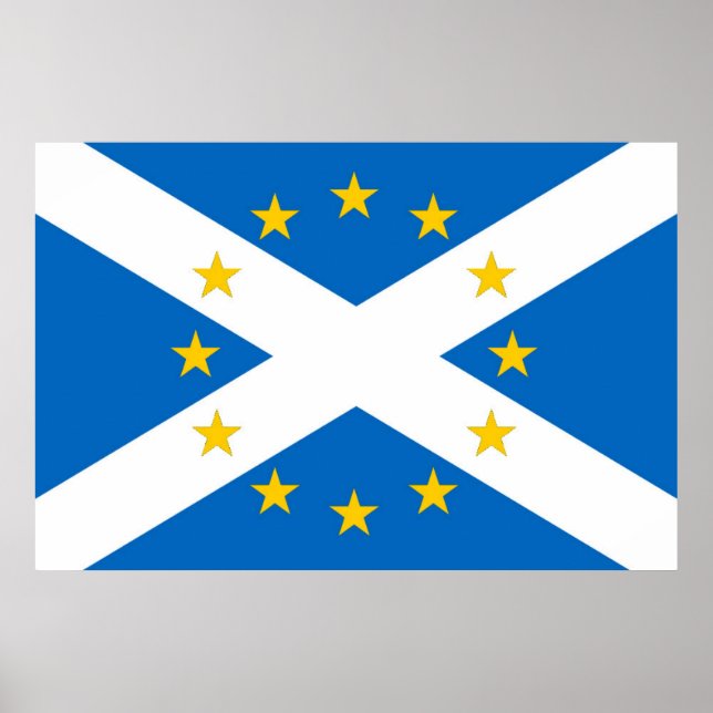 Independent European Scotland Flag Poster Print (Vorne)
