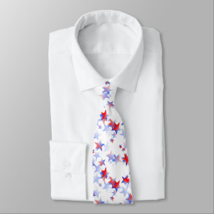 Independent Red, White, Blue Graphical Butterfly Krawatte