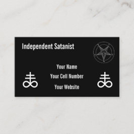 Independent Satanist Visitenkarte