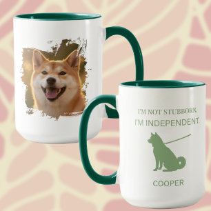 Independenter Shiba Inu - Benutzerdefinierter Name Tasse