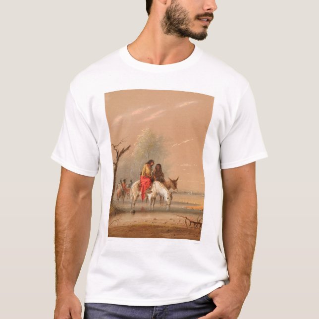 Inder, der ihre Berge (1068A, wässert) T-Shirt (Vorderseite)