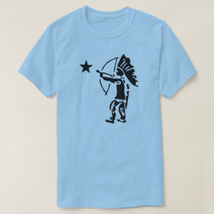 Inder-Nordstern-Bogen und Pfeil-Pop-Kunst T-Shirt