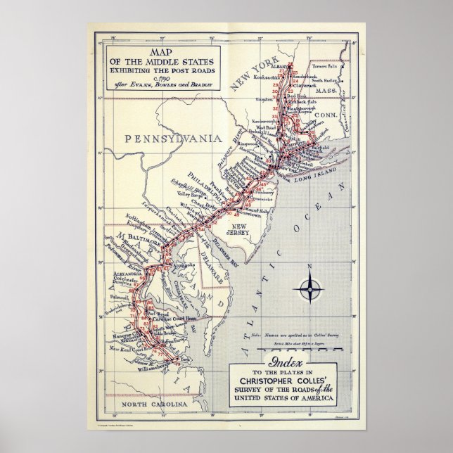 Index für die Teller in der Erhebung der Straßen Poster (Vorne)