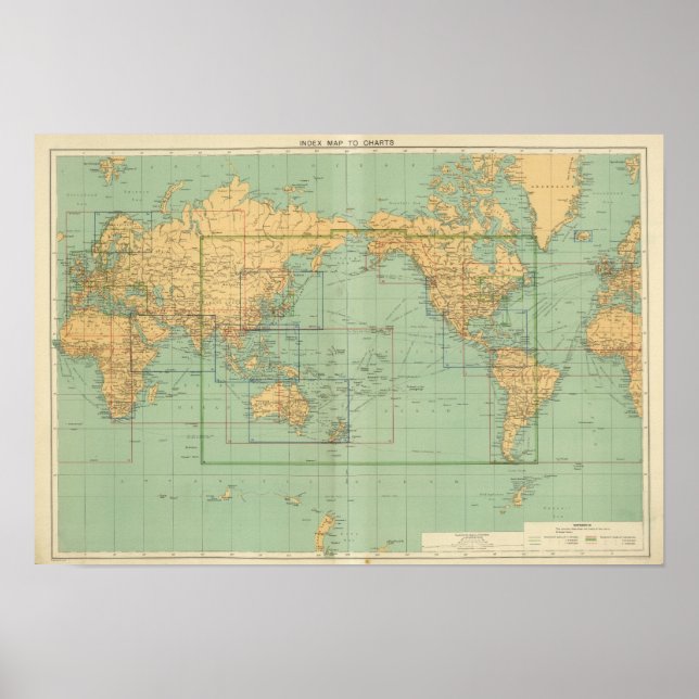 Index-Karte Neue merkantische Meeresatlas Poster (Vorne)