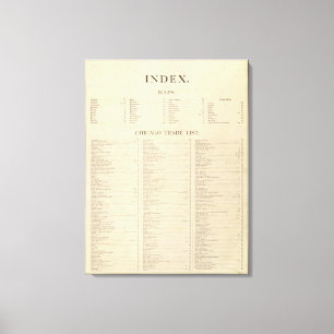 Index Neuer kommerzieller Atlas Leinwanddruck