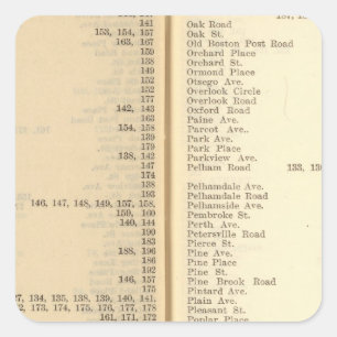 Index New Rochelle Quadratischer Aufkleber