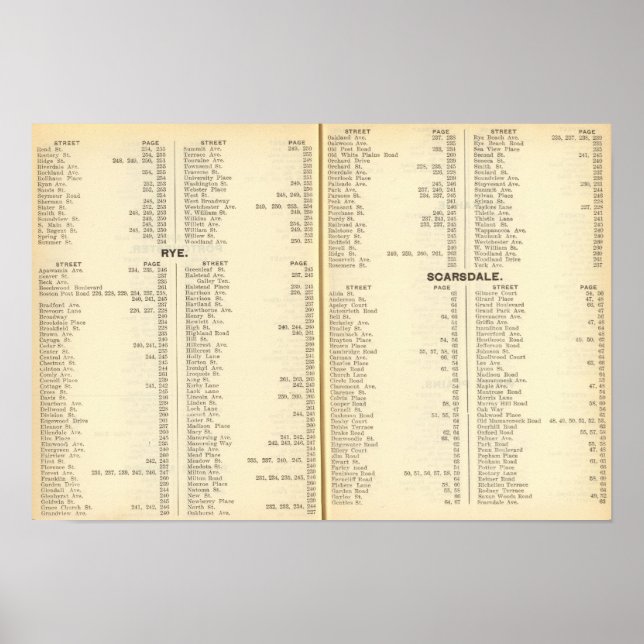 Index Roggen, Scarsdale Poster (Vorne)