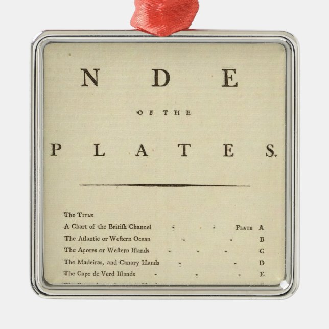 Index West India Atlas Silbernes Ornament (Vorne)