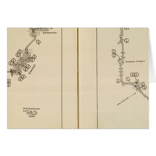 Indexkarte Albany, Saratoga Springs (Vorderseite (Horizontal))