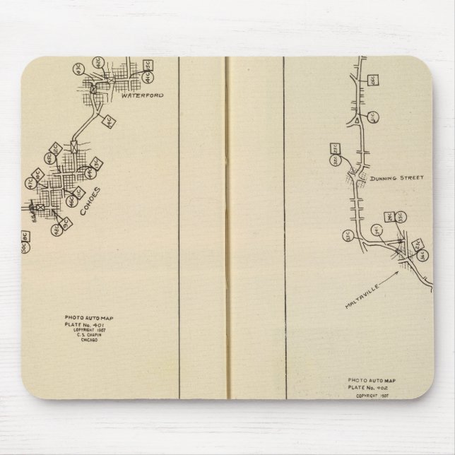Indexkarte Albany, Saratoga Springs Mousepad (Vorne)