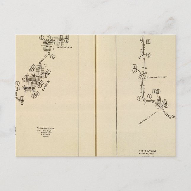 Indexkarte Albany, Saratoga Springs Postkarte (Vorderseite)