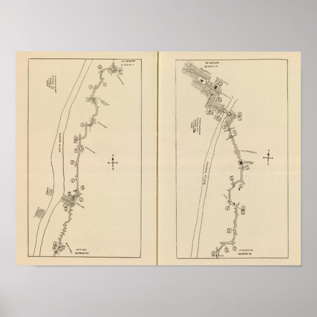 Indexkarte Columbia Landkreis Rensselaer Landkreis Poster (Vorne)