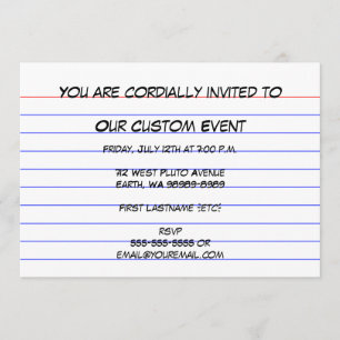 Indexkarte Einladung