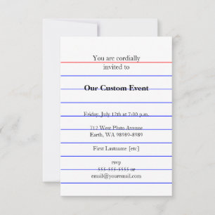 Indexkarte Einladung