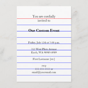 Indexkarte Einladung