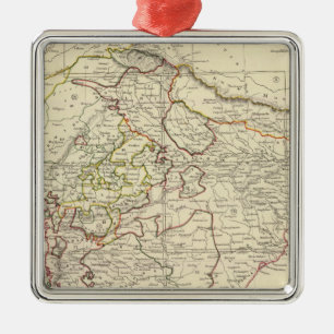 Indexkarte Indiens XII Ornament Aus Metall