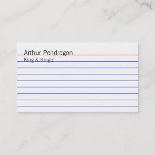 Indexkarte Visitenkarte