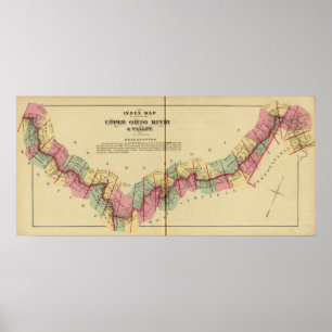 Indexkarte zum Atlas des oberen Ohios Poster