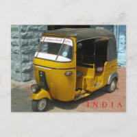 India Auto Rickshaw-View-Postkarte