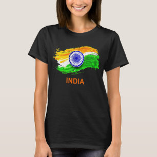 India Bharatindian Waving Flag T-Shirt