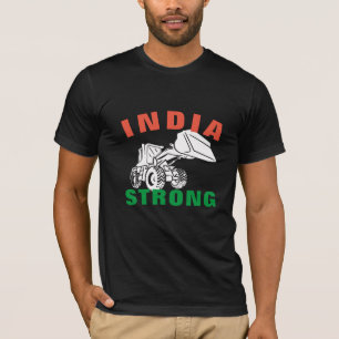 India Bulldozer Strong Patriotic Desi Indian Prix T-Shirt