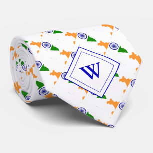 INDIA Christlich Scripting Monogram Flag Krawatte