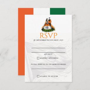 India Couple RSVP Karte
