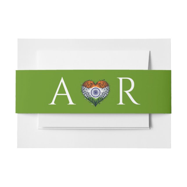 India Couple Wedding Einladungsbanderole (Vorderseite Beispiel)