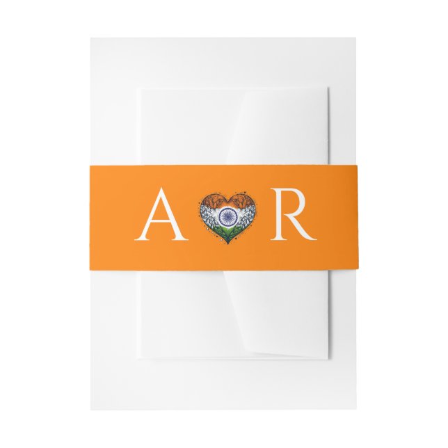 India Couple Wedding Einladungsbanderole (Vorderseite Beispiel)