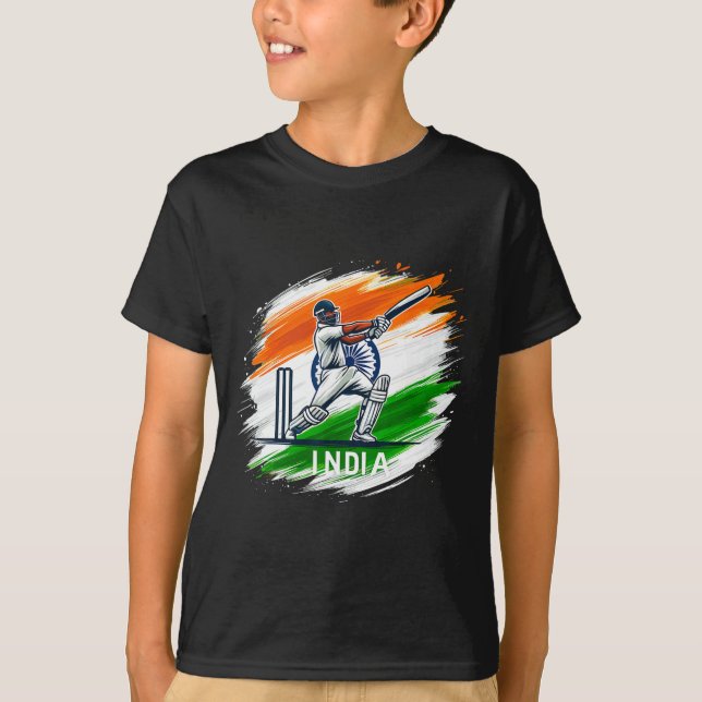 India Cricket 3  T-Shirt (Vorderseite)
