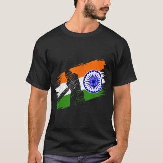 India Cricket Flag Flag Coach Umpire Fan Jer T-Shirt
