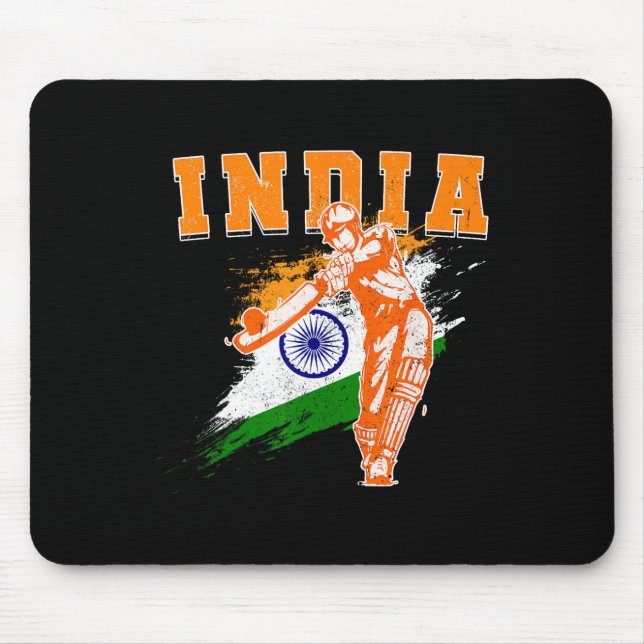 India Cricket Supporters Jersey Bharath Cricket Fa Mousepad (Vorne)