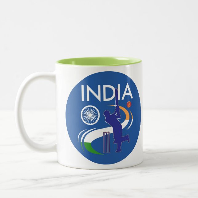 India Cricket Team Mug Zweifarbige Tasse (Links)