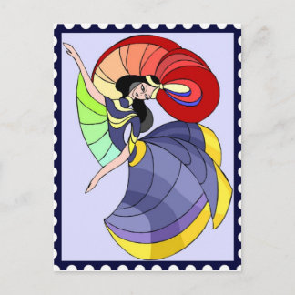 India Dancer Postcard Postkarte