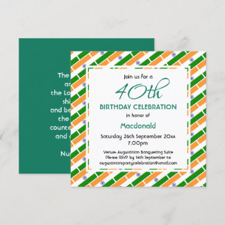 INDIA FLAG Custom Birthday Celebration Einladung