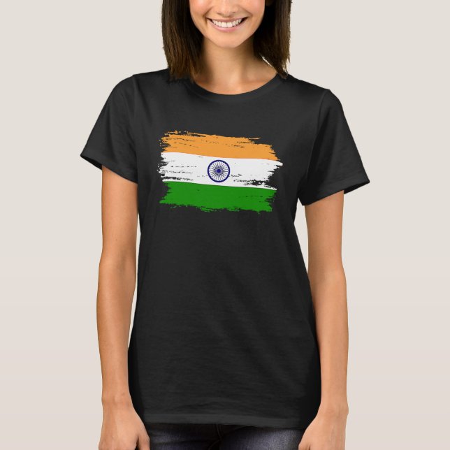 India Flag for Proud German Indian T-Shirt (Vorderseite)