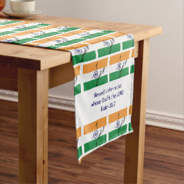 INDIA-Flag-Karte Benutzerdefiniertes Skript Kurzer Tischläufer