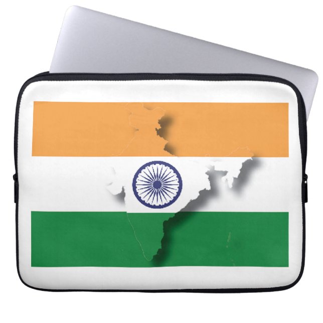 INDIA-Flag Laptopschutzhülle (Vorderseite)