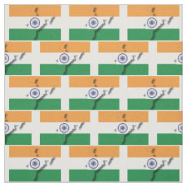 INDIA Flag Map-Kontur Stoff