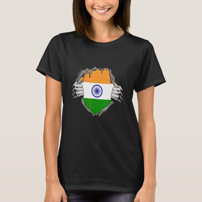 India flag T-Shirt (Vorderseite)