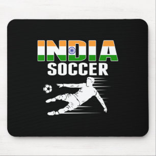 India Fußballfans Trikot - Indische Flagge Fußll P Mousepad